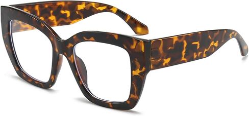 Oversized Square Glasses for Women Fashion Square Blue Light Glasses Trendy Thick Frame Black Eyeglasses in Saudi Arabia