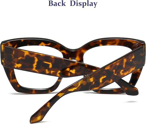 Oversized Square Glasses for Women Fashion Square Blue Light Glasses Trendy Thick Frame Black Eyeglasses in Saudi Arabia