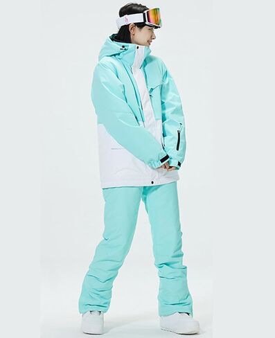 RIUIYELE Women's Ski Jackets and Pants Set Waterproof Insulated Snowsuit Winter Warm Skisuit Fashion Snowboarding Snow Coat in Saudi Arabia