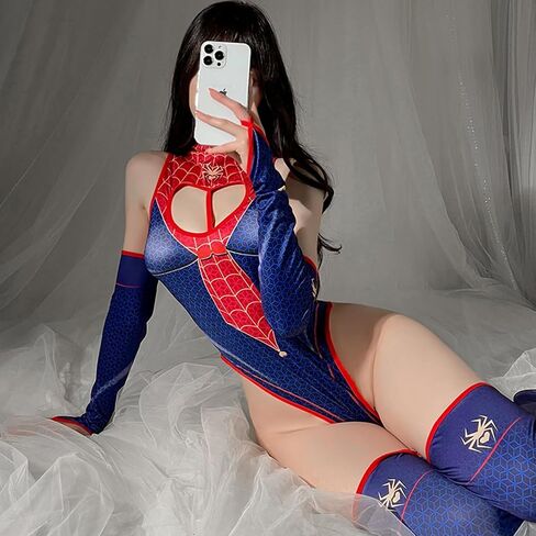 Superhero anime lingerie cosplay costume party high neck jumpsuit women's jumpsuit in Saudi Arabia