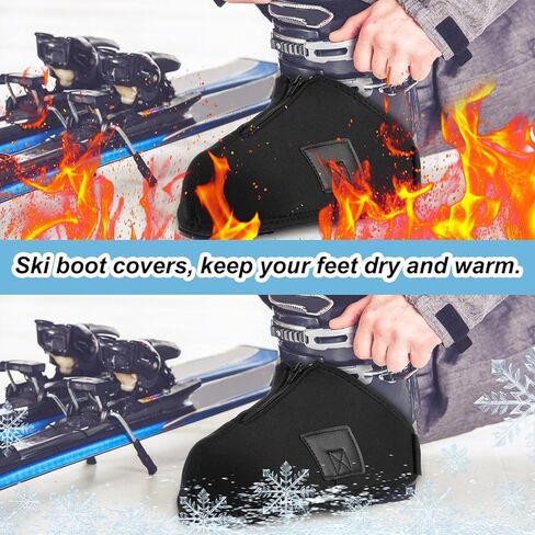 2 Pairs Ski Boot Covers,Boot Covers,Insulated Boot Covers,Shoe Covers for Snow,Boot Warmers Heater Cover,Gifts for Skiers,Winter Sport Accessory,Skiing Accessories in Kuwait
