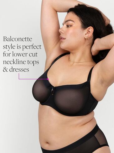 حمالة صدر نسائية ذات شبكة شفافة غير مبطنة من Curvy Couture in Saudi Arabia