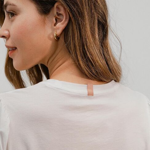 Lunya Organic Pima Long Sleeve Tops for Women - Soft Organic Pima Cotton Long Sleeve Women Tee - Versatile Organic Clothing in Saudi Arabia