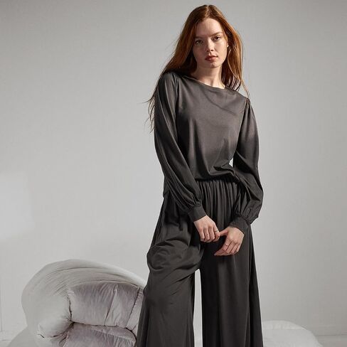 Lunya Organic Pima Long Sleeve Tops for Women - Soft Organic Pima Cotton Long Sleeve Women Tee - Versatile Organic Clothing in Saudi Arabia