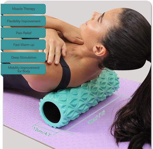 Foam Roller - Medium Density Deep Tissue Massager for Muscle Massage Pilates Yoga,Fitness Exercise for Whole Body Myofascial Trigger Point Release in Saudi Arabia