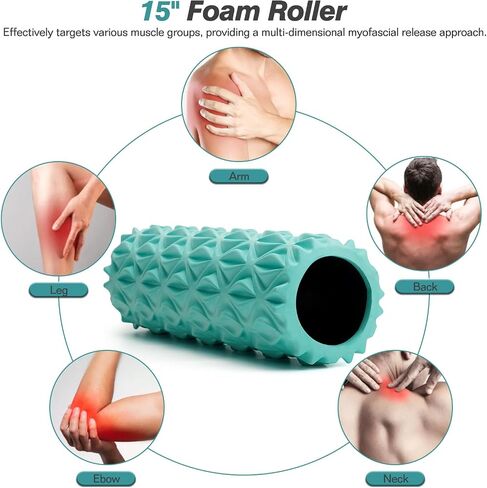 Foam Roller - Medium Density Deep Tissue Massager for Muscle Massage Pilates Yoga,Fitness Exercise for Whole Body Myofascial Trigger Point Release in Saudi Arabia