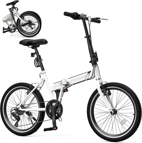 YITAHOME 20 Inch Folding Bike for Adults, 7-Speed Foldable Bicycle for Women Men, Portable Commuter Bikes with Adjustable Seat and Handlebar for Commuting, Fitness, Vacation in Saudi Arabia