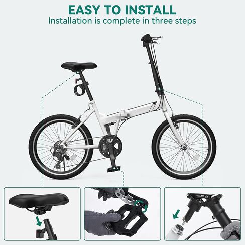YITAHOME 20 Inch Folding Bike for Adults, 7-Speed Foldable Bicycle for Women Men, Portable Commuter Bikes with Adjustable Seat and Handlebar for Commuting, Fitness, Vacation in Saudi Arabia