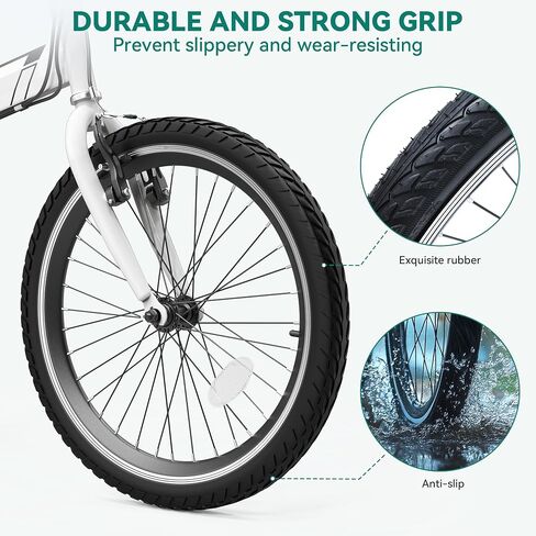YITAHOME 20 Inch Folding Bike for Adults, 7-Speed Foldable Bicycle for Women Men, Portable Commuter Bikes with Adjustable Seat and Handlebar for Commuting, Fitness, Vacation in Saudi Arabia