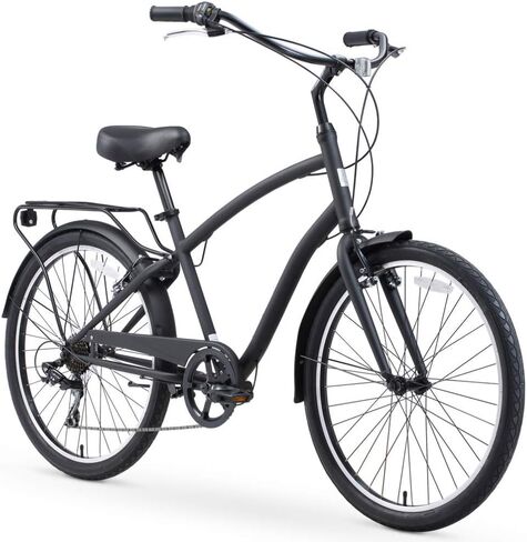 دراجة Sixreezero EVRYjourney للرجال من Steel Beach Cruiser، دراجة هجينة، عجلات 26 بوصة، خيارات سرعة متعددة وخيارات ألوان in Saudi Arabia