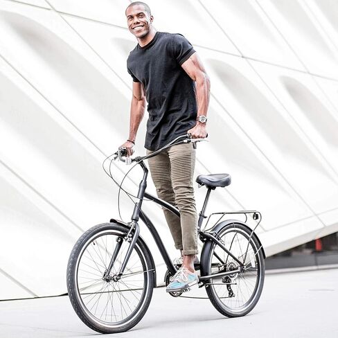 دراجة Sixreezero EVRYjourney للرجال من Steel Beach Cruiser، دراجة هجينة، عجلات 26 بوصة، خيارات سرعة متعددة وخيارات ألوان in Saudi Arabia