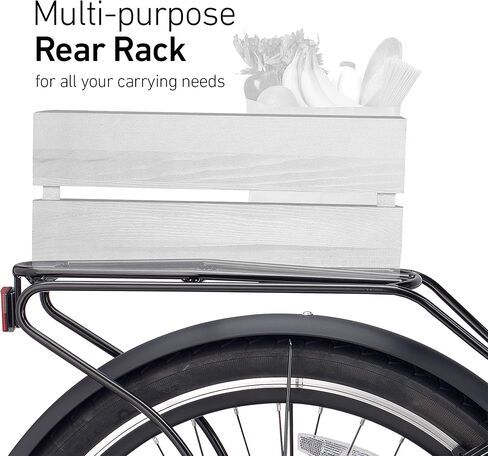 دراجة Sixreezero EVRYjourney للرجال من Steel Beach Cruiser، دراجة هجينة، عجلات 26 بوصة، خيارات سرعة متعددة وخيارات ألوان in Saudi Arabia