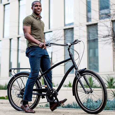 دراجة Sixreezero EVRYjourney للرجال من Steel Beach Cruiser، دراجة هجينة، عجلات 26 بوصة، خيارات سرعة متعددة وخيارات ألوان in Saudi Arabia