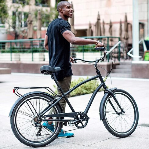 دراجة Sixreezero EVRYjourney للرجال من Steel Beach Cruiser، دراجة هجينة، عجلات 26 بوصة، خيارات سرعة متعددة وخيارات ألوان in Saudi Arabia