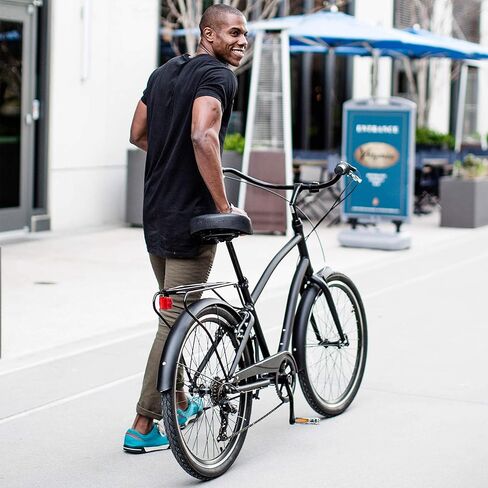 دراجة Sixreezero EVRYjourney للرجال من Steel Beach Cruiser، دراجة هجينة، عجلات 26 بوصة، خيارات سرعة متعددة وخيارات ألوان in Saudi Arabia