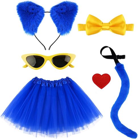 مجموعة إكسسوارات أزياء Matiniy Cat تتضمن تنورة توتو على شكل ذيل القطة وعصابة رأس لمستلزمات الهالوين in Kuwait