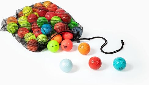 Clean Green Golf Balls Recycled Used Colored Brand Name Bulk Mix - AAA (3A) Good Condition Graded Ball - Includes GolfBalls and Mesh Carrying Bag in Saudi Arabia