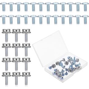 36Pcs Helmet Repair Kit, Stainless Steel Helmet Mask Screw Kit Baseball ice Hockey Football Helmet Mask Screw Kit Universal Facemask Hardware Kit for Baseball Helmet