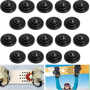 18 Pcs Zinc Alloy Snowboard Stomp Pad Studs,4 Layers Cone Studs Snowboard Grip Stomp Pads,Anti-Slip Stomp Pad Studs to Provide Extra Grip for Winter Ski Snowboard