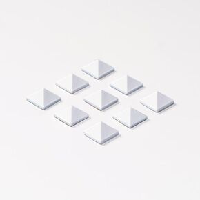 RaceWax Full Set of Nine Metal Pyramid Snowboard Studs Stomp Pad 9 White