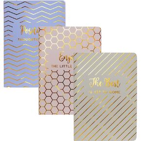 Pukka Pad Bloom B6 Stitched Exercise Books – 6.9 x 4.9in – 3 Pack of Assorted Floral Designs