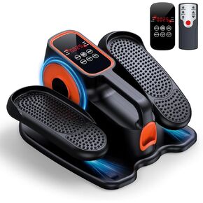 Under Desk Elliptical, Ellipse Leg Exerciser While Sitting for Seniors, Quiet Portable Electric Seated Pedal Exerciser with Remote Control and 12 Adjustable Speeds for Home Office