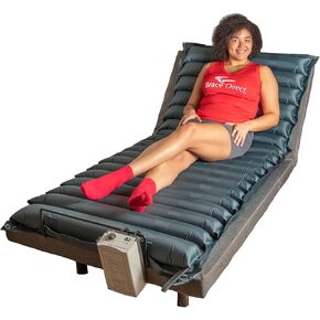 4.5" Alternating Pressure Air Mattress with Electric Pump - Low Air Loss - Stage 2 Pressure Sores, Ulcers, Bed Sores, Hospital Bed Mattress Topper