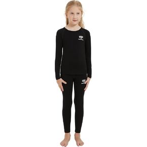Girl Kids Merino Wool Base Layer Set Top and Bottom Thermal Underwear