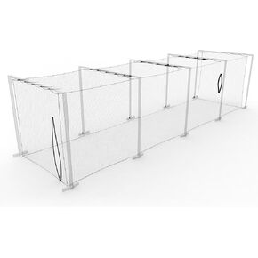 Murray Sporting Goods Baseball/Softball Batting Cage Net - 40 ft | 60-Ply Net Includes 7 ft Entrance Door and 4 ft Pitching Machine Hole