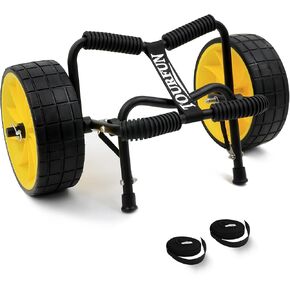 Kayak Cart, Collapsible Kayak Cart Dolly Kayak Trolley with 10 Inch Airless Wheels for SUP Paddleboard Canoe Kayak Transport Carrier