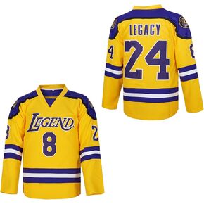 Youth's Legend 8 24 Movie Ice Hockey Jersey,Hip Hop Shirt Stitched for Kid