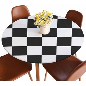 Vinyl Record Round Tablecloths Elastic Edged Red Black White Ring Art Music Tablecloths Washable Reusable Tablecloths for Kitchen Picnic Party 40-44 inch in Kuwait