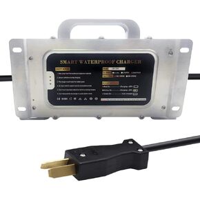 JFX 36V 18Amp Battery Charger for 36V EZGO TXT Golf Cart Batteries with Crowsfoot Style Plug, Waterproof IP68