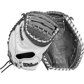 Wilson 2024 Fastpitch Classics Series A2000 FPCM23SS 34" Fastpitch Catcher’s Mitt - Right Hand Throw, White/Coal