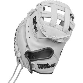 Wilson Fall 2024 A1000® CM33 33" Fastpitch Softball Catcher’s Mitt - White/Grey, Right Hand Throw