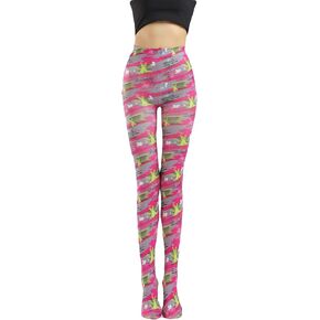 Sahabowi Women's Sheer Tights, Digital Print Designs Stockings