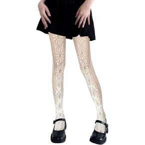 Benefeet Sox Womens Girls Fishnets Patterned Fishnet Tights Sexy High Waist Fishnet Stockings Sheer Mesh Hollow Out Pantyhose