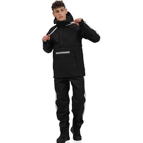 Men's Ski Jacket and Pants Set Waterproof Ski Suits Windproof Insulated Snowsuit Hooded Snowboard Jacket for Winter Sports