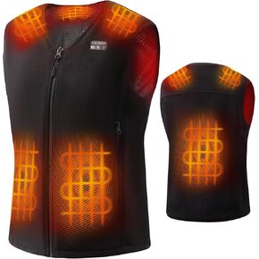 Heated Vest Jacket for Men, Rechargeable Fleece Mens Heated Vest with Light-off Design, Battery Not Included