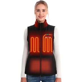 Venustas Women's Softshell Heated Vest with Battery,Lightweight Heated Golf Vest for Women