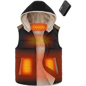 MNZZ Graphene Heated Vest for Women 7.4V 10000mAh Pocket Size Battery