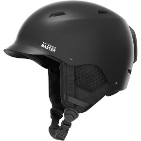 OutdoorMaster Suni Ski Helmet, Snowboard Helmet with Visor, Snow Sport Helmet for Men, Women & Youth | Dial Fit, Removable Velvet Liner & Ear Pads, Goggle Holder