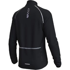 Wulibike Cycling Jackets for Men, Reflective Running Jacket Men Winter Cold Weather Cycling Clothing Full Zip with Pockets