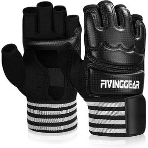 Boxing Gloves for Men and Women, MMA Muay Thai Kickboxing Gloves Punching Bag Gloves Karate Gloves Half Finger Taekwondo Sparring Glove