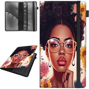 Car Registration and Insurance Holder,Leather Vehicle Glove Box Organizer Wallet for Document,Perfect for any Car,Truck,Motorcycle,Driver License,Trailer or Boat,Men & Women,Red Roses Flowers