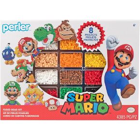 Perler Marvel's Spider-Man Deluxe Box Fused Bead Kit, 12 Unique Patterns with Pegboard, Multicolor 4453 Pieces
