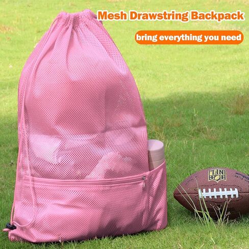 NATURAL STYLE Large Mesh Swim Beach Bag, Mesh Drawstring Gym Bag for Athletic Gym Sports Gear Workout Storge Beach Swiming in Saudi Arabia