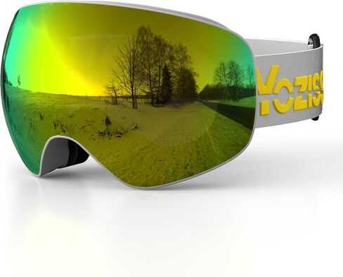 Snow Goggles UV400 Protection,OTG Ski Goggles for Men Women,Anti-fog Snow Sports Goggles for Snowboarding in Saudi Arabia