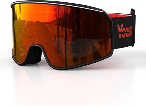 Snow Goggles UV400 Protection,OTG Ski Goggles for Men Women,Anti-fog Snow Sports Goggles for Snowboarding in Saudi Arabia