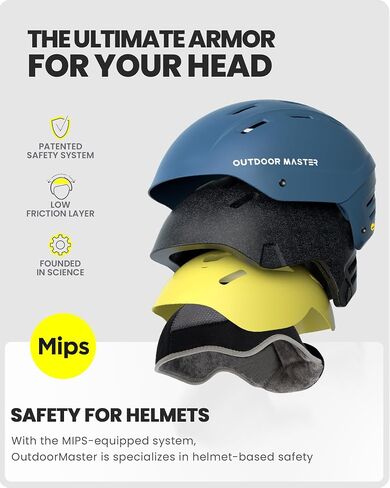 OutdoorMaster MIPS Ski Helmet - Kelvin II MIPS Snow Sport Helmet Snowboard Helmet for Men Women & Youth in Saudi Arabia